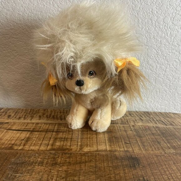 Vintage Plush Puffy Lion Dog Puppy Special Effects 1985 Fluffy 1980s Rare HTF - Picture 2 of 7
